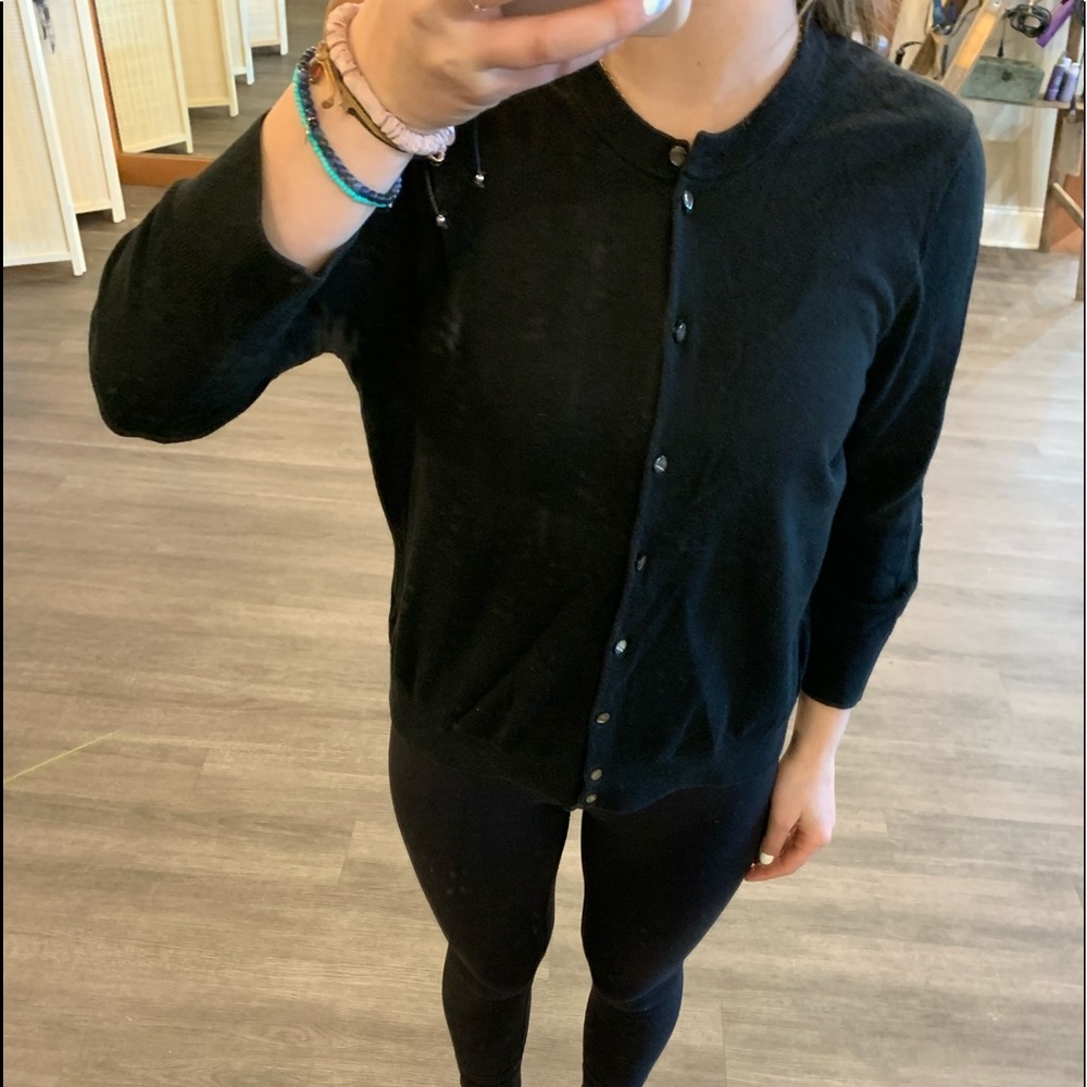 black sweater